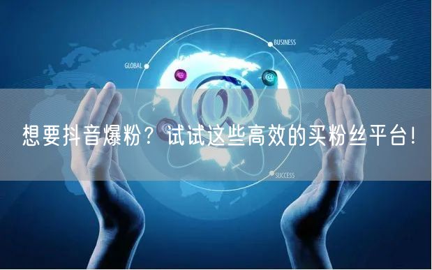 想要抖音爆粉？试试这些高效的买粉丝平台！